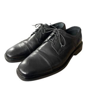 Florsheim Men's 10 Leather Cap Toe Oxfords Lace Up Dress Shoes Square Toe Black